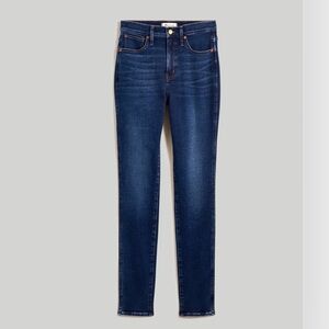 Madewell 10” High-Rise Skinny Straight jeans in dark medium wash